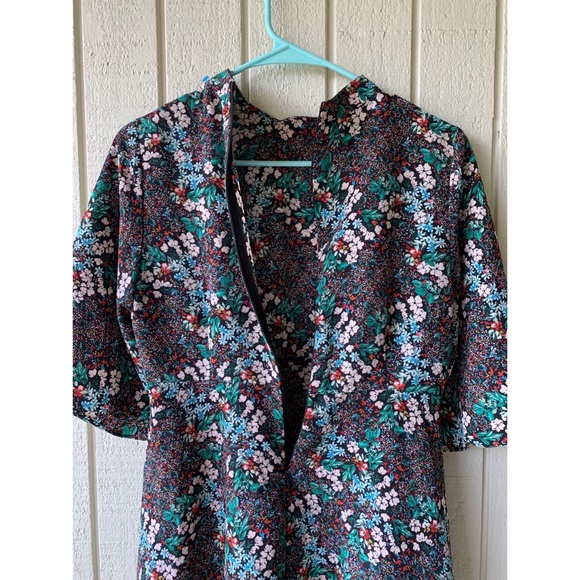 Zara Mock neck floral print mini dress size M - Picture 8 of 8